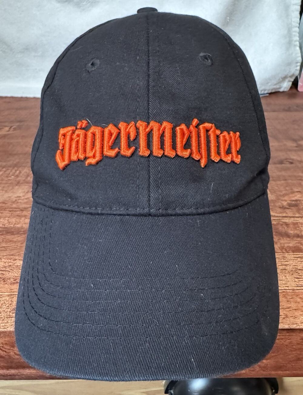 Jagermeister Hat Adjustable Strapback Cap Black Orange